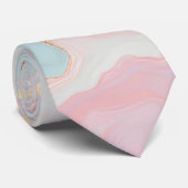 Gouden Luxe Populaire Blush Roze Mint Collectie Stropdas (Opgerold)