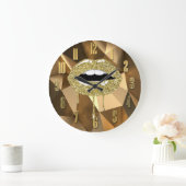 Gouden Luxe Schoonheid Glam Glitters Drup Druppend Grote Klok (Huis)