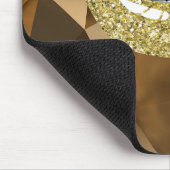 Gouden Luxe Schoonheid Glitters Glibberende Lippen Muismat (Hoek)