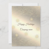 Gouden luxe sneeuwvlokken oudejaarsfeest kaart (Achterkant)