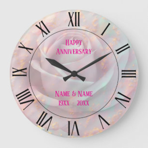 Gouden Luxe Trendy Blush Roze Zachte Mint Collecti Grote Klok