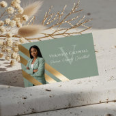 Gouden Luxe Vastgoedmakelaar Foto Monogram Luxe Visitekaartje