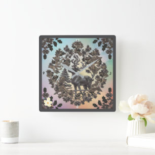 "Gouden Luxe" Vierkante Klok