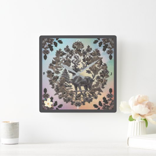 "Gouden Luxe" Vierkante Klok (Huis)