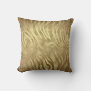 Gouden Luxe Weelderige Zebra Jungle Safari Glam Kussen