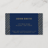 Gouden luxe zakelijke oplossingen visitekaartje (Achterkant)