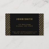 Gouden luxe zakelijke oplossingen visitekaartje (Achterkant)