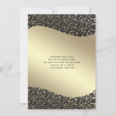 gouden luxedamast tiara Quinceañera Invi Kaart (Achterkant)