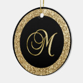 Gouden M monogram Keramisch Ornament (Links)