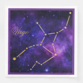 Gouden Maagd Constellatie op Donkere Melkweg | Servet (Voorkant)