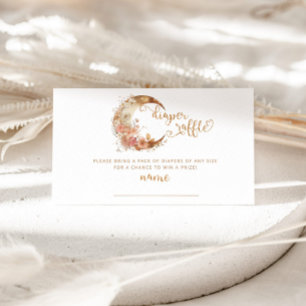 Gouden maan bloemenluier loterij ticket informatiekaartje