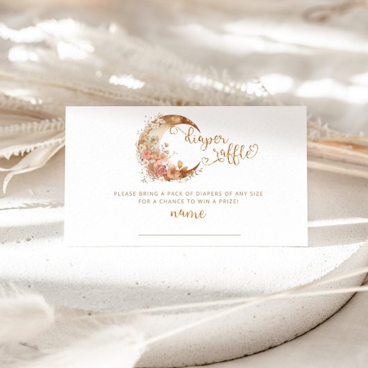 Gouden maan bloemenluier loterij ticket informatiekaartje