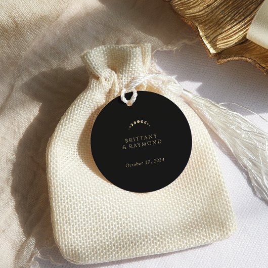 Gouden Maan Bruiloft Bedankjes Labels