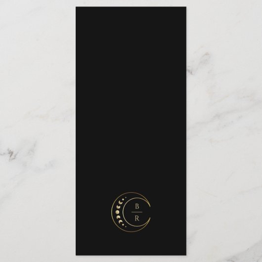 Gouden Maan Bruiloft Menu (Achterkant)