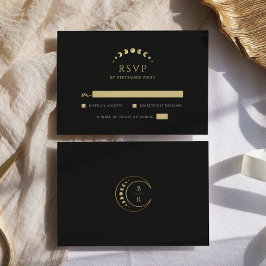 Gouden Maan Bruiloft RSVP Kaartje