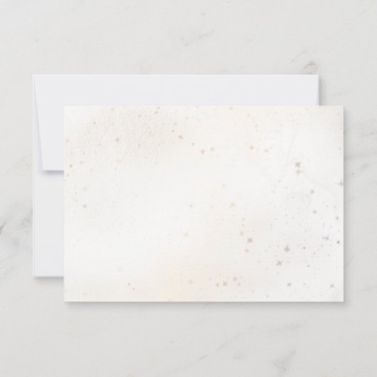 Gouden Maan en Rug Bruiloft RSVP Kaart (Achterkant)