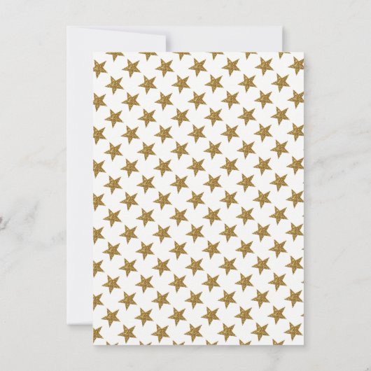 Gouden Maan en Sterren Baby shower Bingo Kaart (Achterkant)