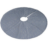 Gouden Maan en Sterren Nachthemel Fleece Kerstboom Rok (Gekanteld)