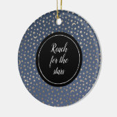 Gouden Maan en Sterren Nachthemel Keramisch Ornament (Links)