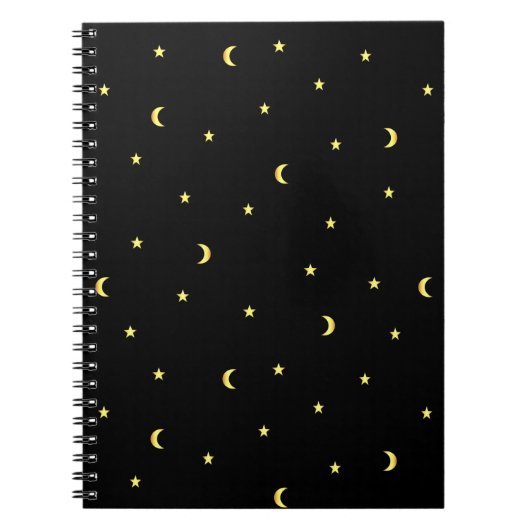 Gouden Maan en Sterren Notitieboek (Voorkant)