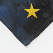 Gouden Maan en Sterren op Donkerblauw Marmer Fleece Deken (Hoek)