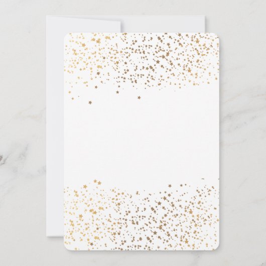 Gouden Maan en Sterren Ruimte 1e Verjaardagsfeestj Kaart (Achterkant)