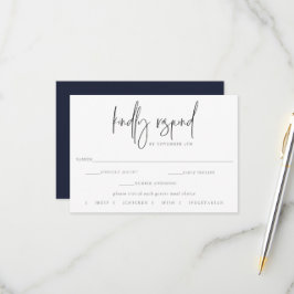 Gouden Maan Fase Bruiloft RSVP Maaltijd Keuze Kaartje