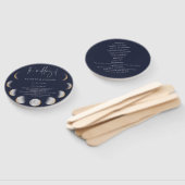 Gouden Maan Fases Huwelijksprogramma Handwaaier (Niet-gemonteerd)