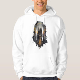 Gouden Maan Gotisch Kasteel Grunge Hoodie