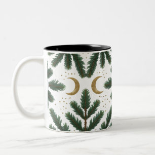 Gouden Maan & Groene Den - Luxe Tweekleurige Koffiemok