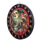 Gouden Maan Hoogtepunten Bold Red Raccoon Dartbord (Voorkant Rechts)