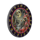 Gouden Maan Hoogtepunten Bold Red Raccoon Dartbord (Voorkant Links)