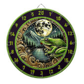 Gouden Maan Hoogtepunten Groene Gouden Kikker Dartbord (Voorkant)