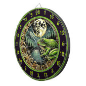 Gouden Maan Hoogtepunten Groene Gouden Kikker Dartbord (Voorkant Rechts)