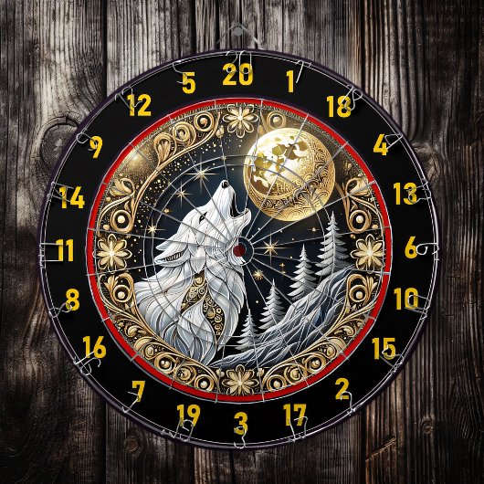 Gouden Maan markeert de felle oproep van Wolf Dartbord