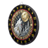 Gouden Maan markeert de felle oproep van Wolf Dartbord (Voorkant Rechts)