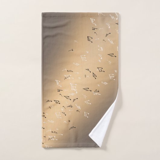 Gouden maan Muzieknoot Handdoek (Handdoek)