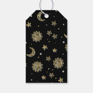 Gouden Maan & Sterren Cadeaulabel