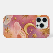 Gouden Maan & Sterren iPhone Hoesje (Achterkant horizontaal)