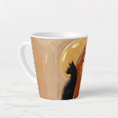 Gouden Maan Tweelingkatten  Latte Mok (Linkerhoek)