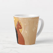 Gouden Maan Tweelingkatten  Latte Mok (Rechterhoek)