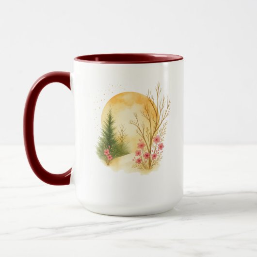 Gouden Maan Winter Bloemstuk Combo Mok (Links)