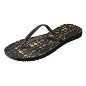 Gouden Maanfasen – Hemelse Alchemie Teenslippers (Schuin)