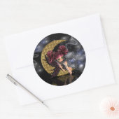 gouden maankeboeien schattige fee ronde sticker (Envelop)