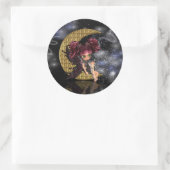 gouden maankeboeien schattige fee ronde sticker (Tas)