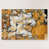 Gouden Maanpaarden – Aangepaste Fotopuzzel (1014 s Legpuzzel (Horizontaal)