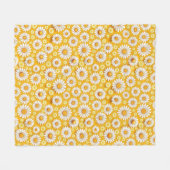 Gouden Madelief Tuin Fleece Deken (Voorkant (Horizontaal))