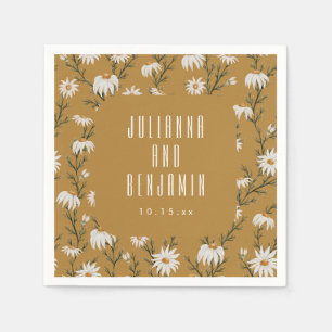 Gouden Madeliefje Wilde Bloem Boho Bruiloft Bloemn Servet