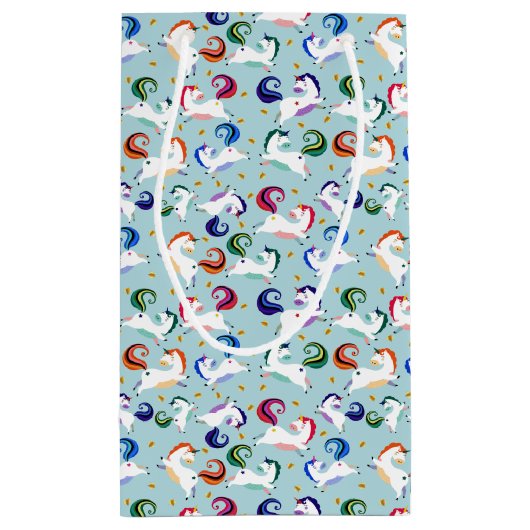 Gouden Magische Ster Regenboog Eenhoorn Klein Cadeauzakje (Achterkant)