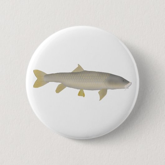 Gouden Mahseer Ronde Button 5,7 Cm (Voorkant)